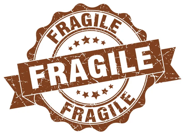 Timbre fragile. signe. sceau — Image vectorielle