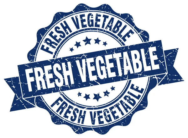 Čerstvý zeleninový razítko. podepište. těsnění — Stockový vektor