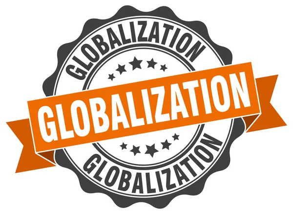 Küreselleşme damgası. imzala. mühür — Stok Vektör