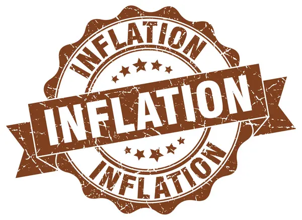 Sello de inflación. Firma. sello — Vector de stock