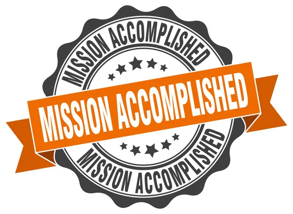 Mission accomplished stamp. sign. seal — Stock Vector