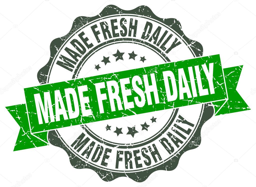 made fresh daily stamp. sign. seal