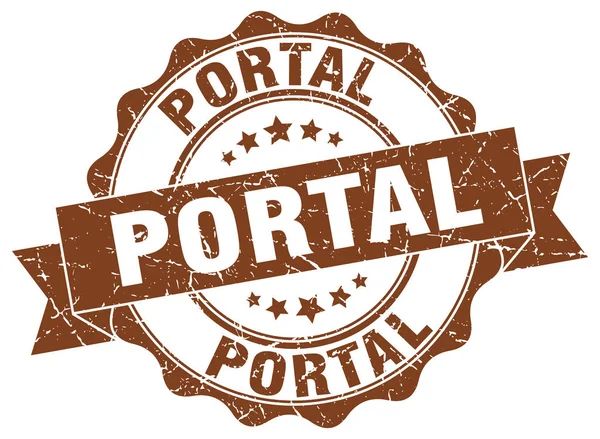 Sello de portal. Firma. sello — Vector de stock