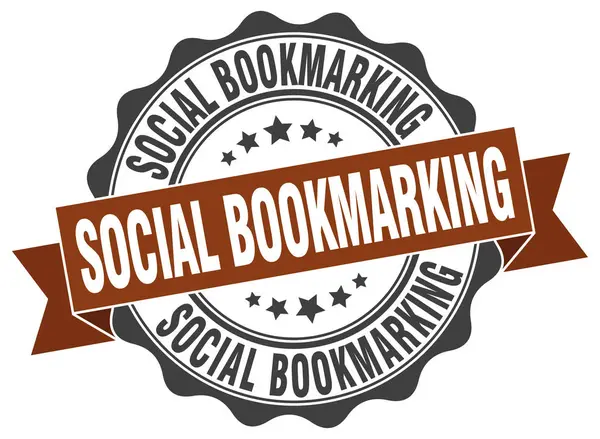 Sociale bookmarking stempel. teken. Seal — Stockvector