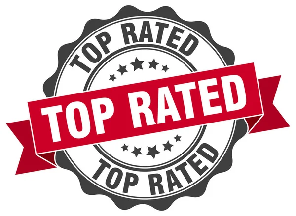Timbro top rated. Firma. sigillo — Vettoriale Stock