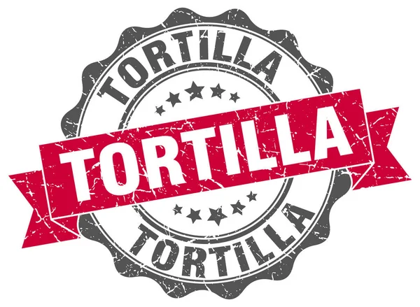 Pieczęć tortilla. znak. uszczelnienia — Wektor stockowy