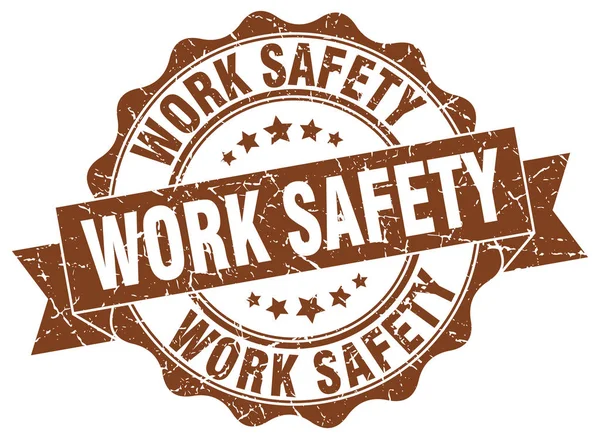 Pieczęć bezpieczeństwa pracy. znak. uszczelnienia — Wektor stockowy