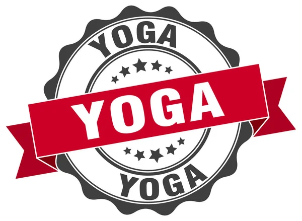 Timbro yoga. Firma. sigillo — Vettoriale Stock