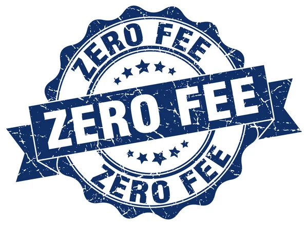 Zero fee stamp. sign. seal — Stock Vector