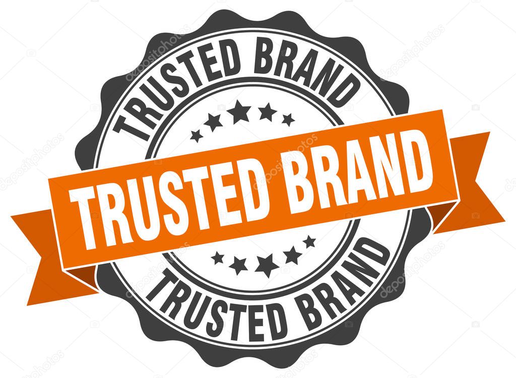 trusted brand stamp. sign. seal