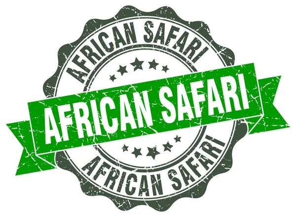 Selo de safári africano. Assine. selo — Vetor de Stock