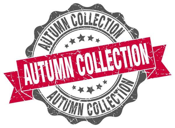 Francobollo collezione autunno. Firma. sigillo — Vettoriale Stock