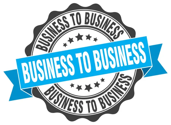 Timbro business to business. Firma. sigillo — Vettoriale Stock