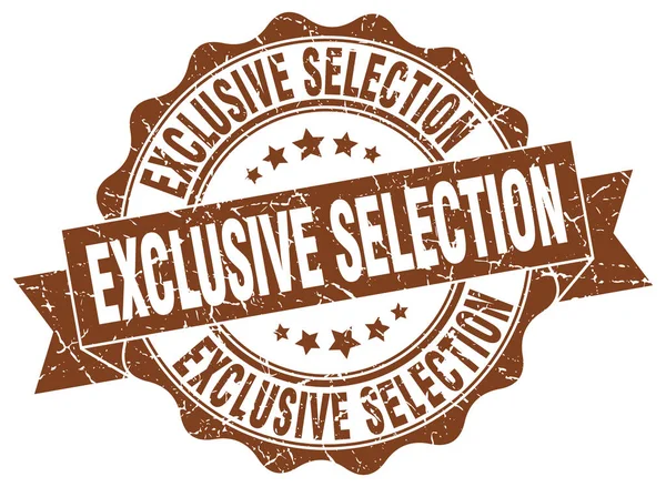 Selection met exclusieve garanties stempel. teken. Seal — Stockvector