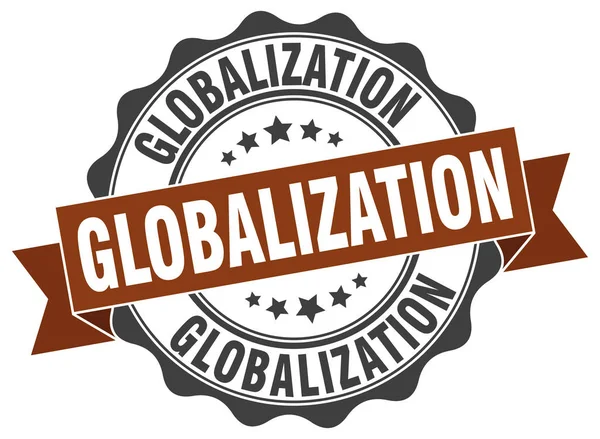 Timbre de mondialisation. signe. sceau — Image vectorielle