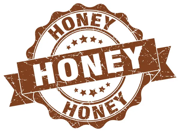 Honey razítko. podepište. těsnění — Stockový vektor