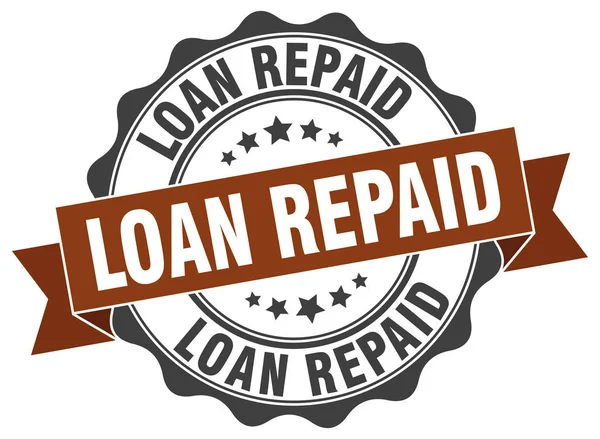 Loan repaid stamp. sign. seal — Stock Vector