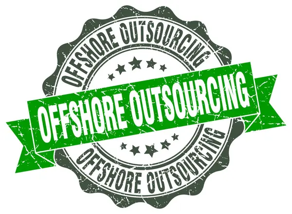 Offshore Dış kaynak damgası. imzala. mühür — Stok Vektör