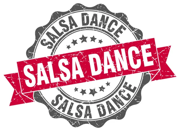 Sello de baile de salsa. Firma. sello — Archivo Imágenes Vectoriales