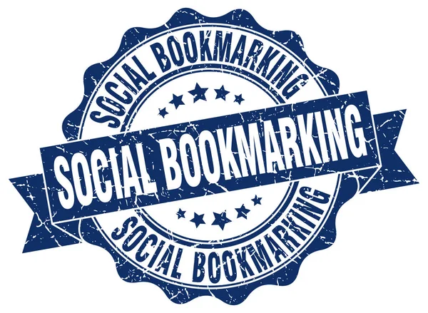 Social Bookmarking Stempel. Zeichen. Siegel — Stockvektor