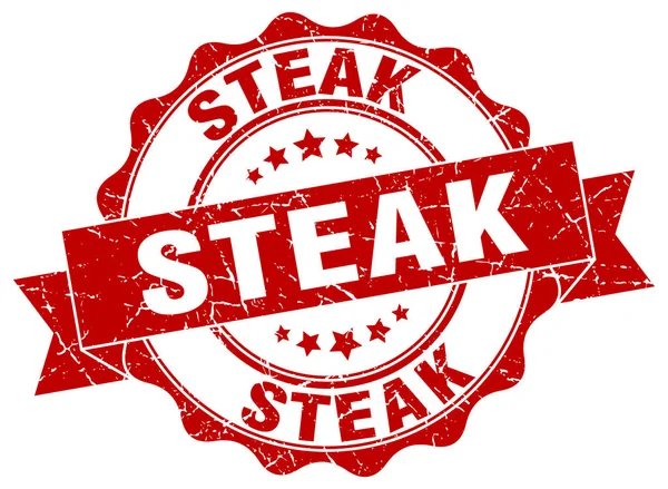 Steakstempel. Zeichen. Siegel — Stockvektor
