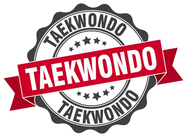 Carimbo taekwondo. Assine. selo —  Vetores de Stock