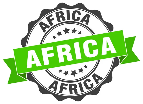 África sello de cinta redonda — Vector de stock