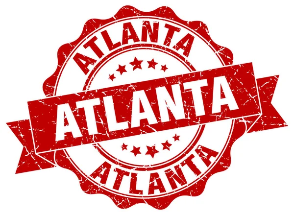 Sello de cinta redonda Atlanta — Vector de stock