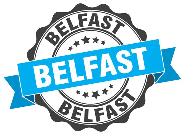 Belfast selo fita redonda — Vetor de Stock