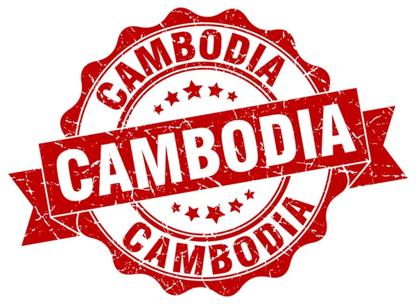 Sello de cinta redonda de Camboya — Archivo Imágenes Vectoriales