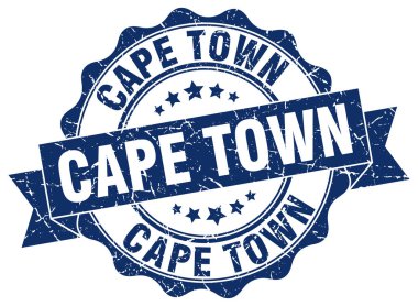 Cape Town şerit mühür yuvarlak