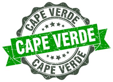 Cape Verde şerit mühür yuvarlak