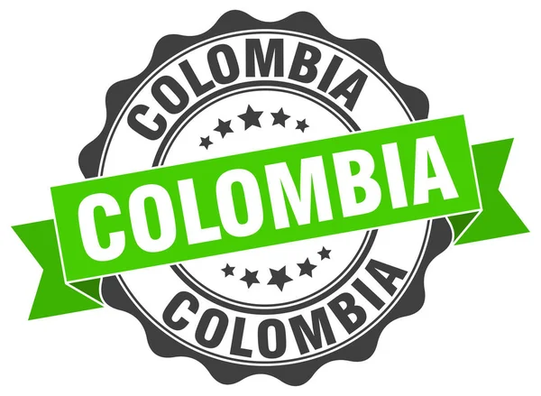 Sello de cinta redonda Colombia — Vector de stock