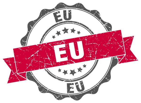 ΕΕ στρογγυλή σφραγίδα κορδέλα — Διανυσματικό Αρχείο