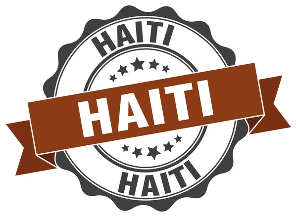 Haiti selo fita redonda — Vetor de Stock