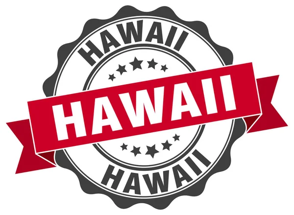 Hawaii round ribbon seal — Stock Vector