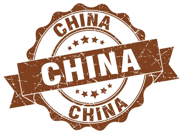China round ribbon seal — Stock Vector