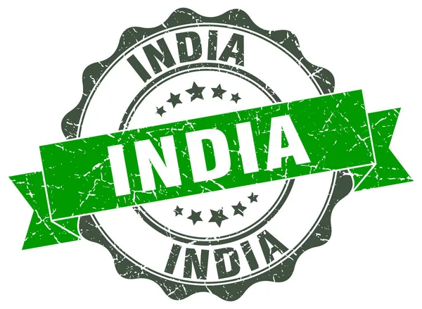 India kerek szalag pecsét — Stock Vector