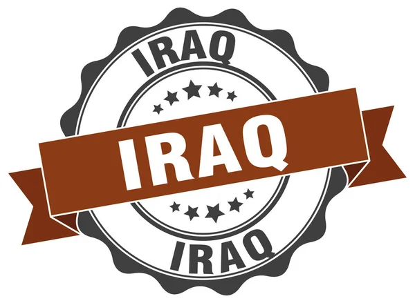 Iraque selo fita redonda —  Vetores de Stock