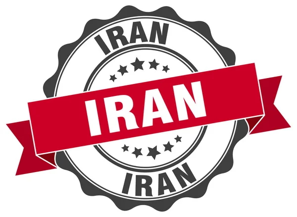 Iran ronde lint zegel — Stockvector