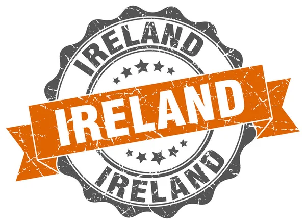 İrlanda şerit mühür yuvarlak — Stok Vektör
