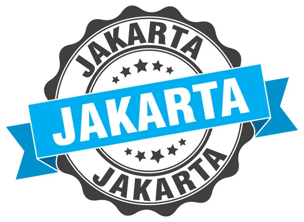 Jakarta rundes Bandsiegel — Stockvektor