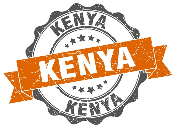 Kenia ronde lint zegel — Stockvector