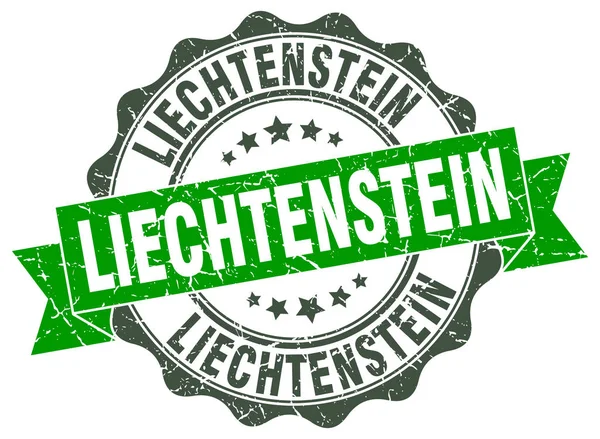 Liechtenstein şerit mühür yuvarlak — Stok Vektör