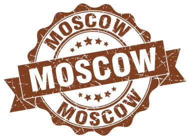 Moskova şerit mühür yuvarlak