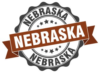 Nebraska şerit mühür yuvarlak