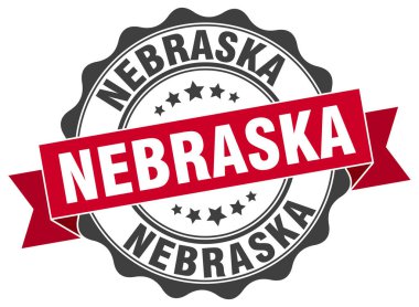 Nebraska şerit mühür yuvarlak