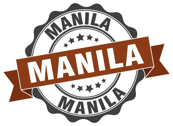 Manila runda band seal — Stock vektor