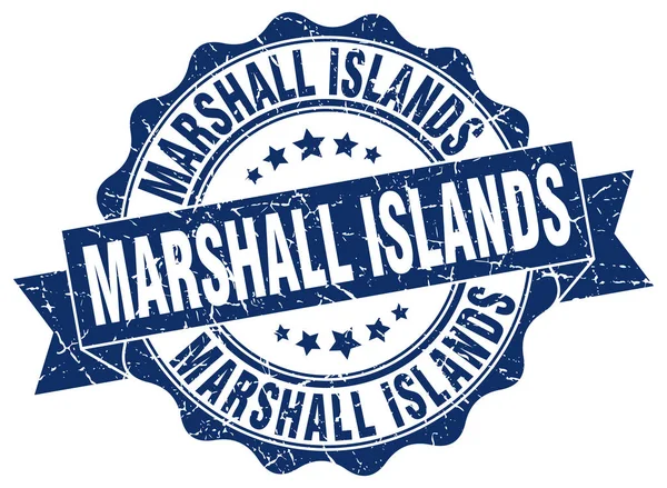 Sello de cinta redonda de las Islas Marshall — Vector de stock