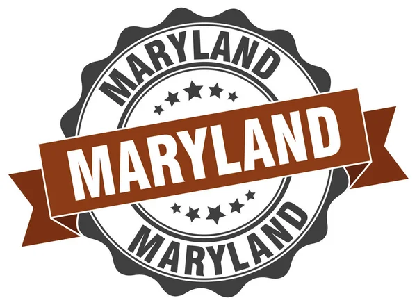 Maryland sigillo nastro rotondo — Vettoriale Stock